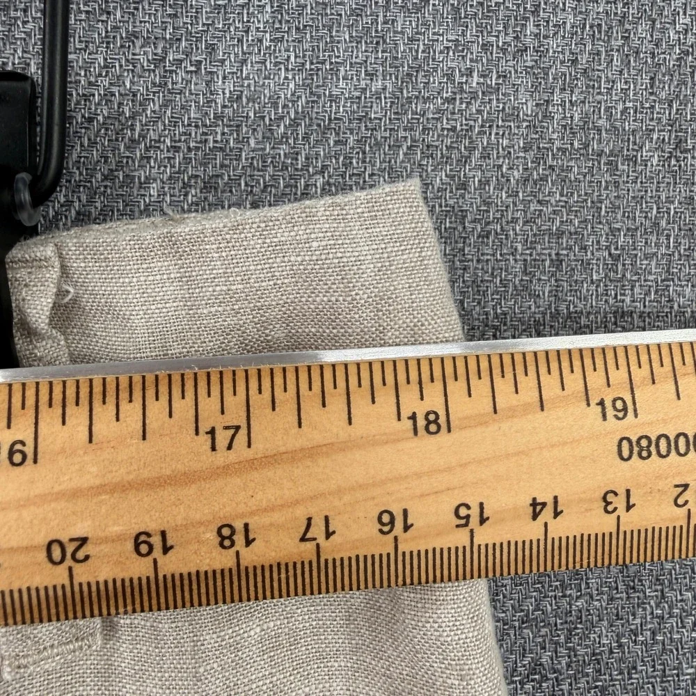 Quince 100% European Linen Patch Pocket Wide Leg Pants Flax Beige Size 16
